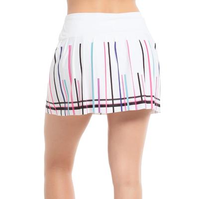 Lucky in Love Womens Long Down The Line Skirt - White/Pink - main image