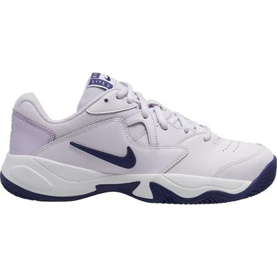 Nike Womens Lite 2 Clay Tennis Shoes - Purple/White
