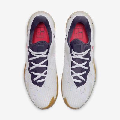 Nike Mens Air Zoom Vapor Cage 4 Tennis Shoes - White/Laser Crimson