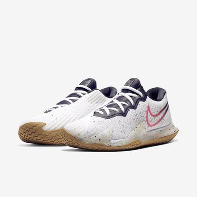 Nike Mens Air Zoom Vapor Cage 4 Tennis Shoes - White/Laser Crimson - main image