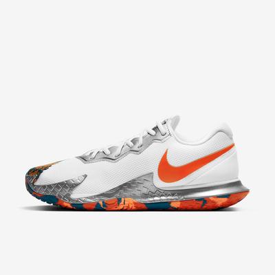 Nike Mens Air Zoom Vapor Cage 4 Tennis Shoes - White/Orange - main image