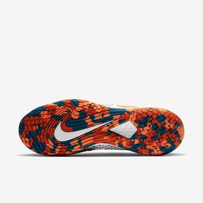 Nike Mens Air Zoom Vapor Cage 4 Tennis Shoes - White/Orange - main image