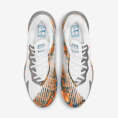 Nike Mens Air Zoom Vapor Cage 4 Tennis Shoes - White/Orange