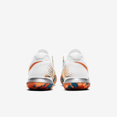 Nike Mens Air Zoom Vapor Cage 4 Tennis Shoes - White/Orange - main image