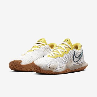 Nike Womens Air Zoom Vapor Cage 4 Tennis Shoes - White/Optic Yellow - main image