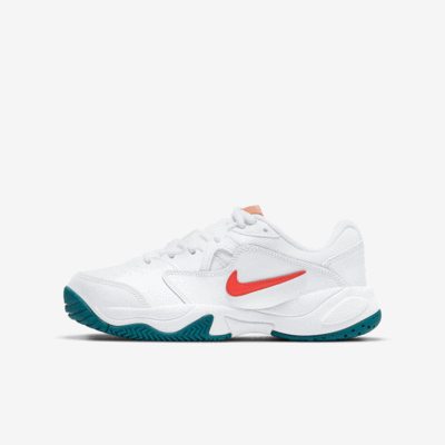 Nike Kids Court Lite 2 Tennis Shoes - White/Teal - main image