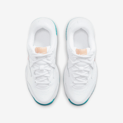 Nike Kids Court Lite 2 Tennis Shoes - White/Teal - main image