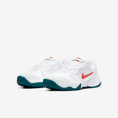 Nike Kids Court Lite 2 Tennis Shoes - White/Teal - main image