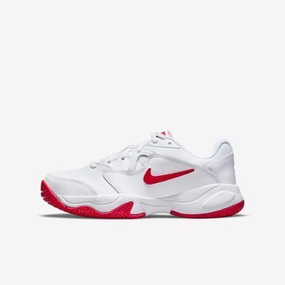 Nike Kids Court Lite 2 Tennis Shoes - White/Red - main image