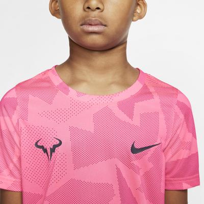Nike Boys Dri-FIT Rafa Tee - Digital Pink/Gridiron - main image