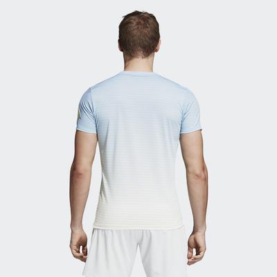 Adidas Mens Melbourne Printed Tee - Ash Blue/White - main image