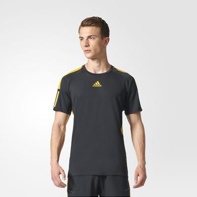 Adidas Mens Barricade Tee - Black/Yellow - main image