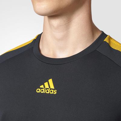 Adidas Mens Barricade Tee - Black/Yellow - main image