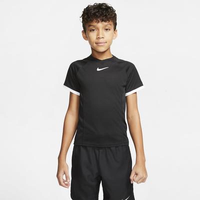 Nike Boys Dri-FIT Short Sleeved Top - Black/White - main image