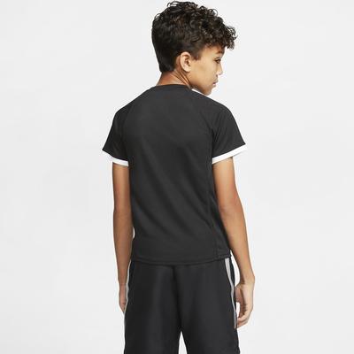 Nike Boys Dri-FIT Short Sleeved Top - Black/White - main image