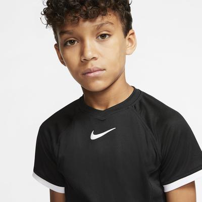 Nike Boys Dri-FIT Short Sleeved Top - Black/White - main image