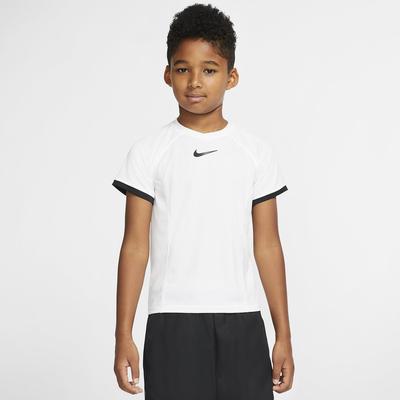 Nike Boys Dri-FIT Short Sleeved Top - White/Black