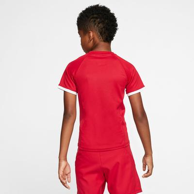 Nike Boys Dri-FIT Short Sleeved Top - Gym Red/White - main image