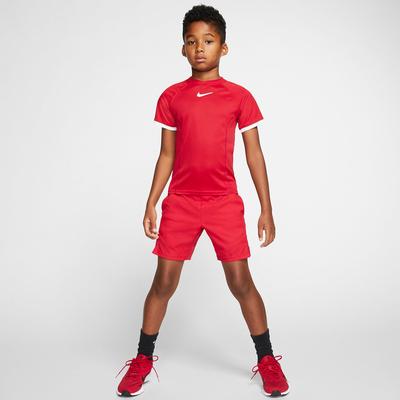 Nike Boys Dri-FIT Short Sleeved Top - Gym Red/White - main image