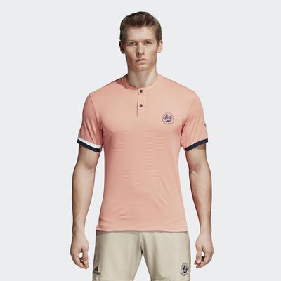 Adidas Mens Roland Garros Climachill Tennis Tee - Chalk Coral - main image