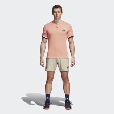 Adidas Mens Roland Garros Climachill Tennis Tee - Chalk Coral - main image