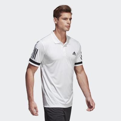 Adidas Mens 3-Stripes Club Polo - White - main image