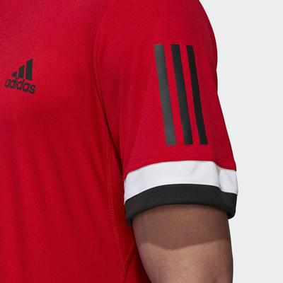 Adidas Mens 3-Stripes Club Tee - Scarlet Red - main image