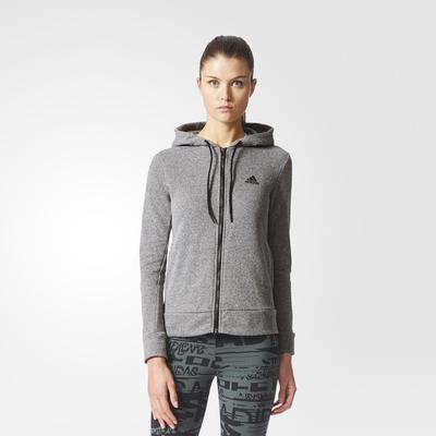 Adidas Womens Sport ID Hoodie - Grey/Black