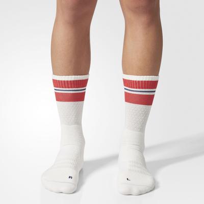 Adidas New York ID Crew Socks (1 Pair) - Chalk White/Scarlet Red - main image