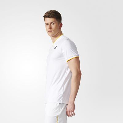 Adidas Mens London Polo - White/Yellow - main image