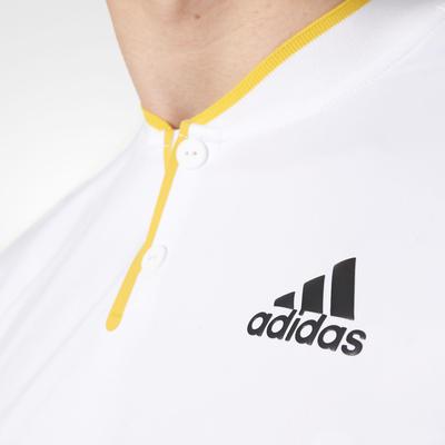 Adidas Mens London Polo - White/Yellow - main image