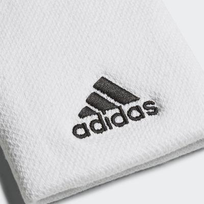 Adidas Tennis Large Wristbands - White/Black - main image