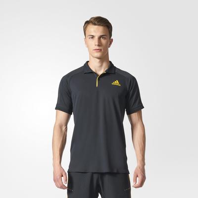 Adidas Mens Barricade Polo - Black/Yellow - main image