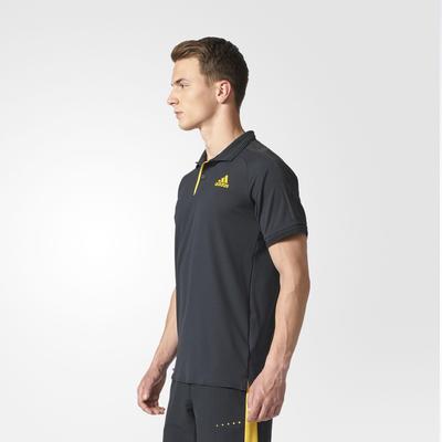 Adidas Mens Barricade Polo - Black/Yellow - main image