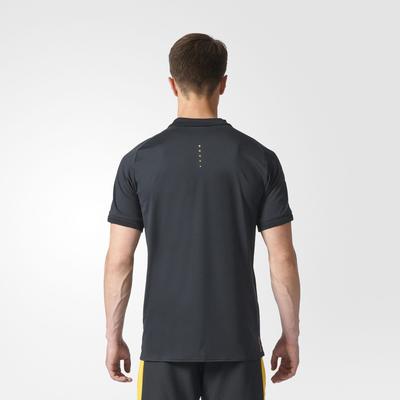 Adidas Mens Barricade Polo - Black/Yellow - main image