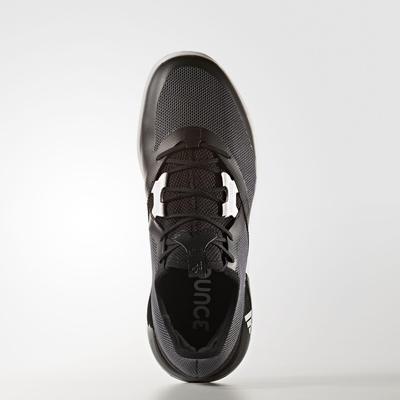 Adidas Mens Adizero Defiant Bounce Tennis Shoes - Black/Grey - main image