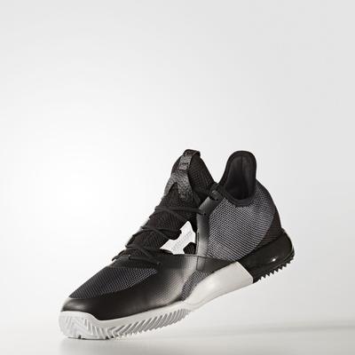 Adidas Mens Adizero Defiant Bounce Tennis Shoes - Black/Grey - main image