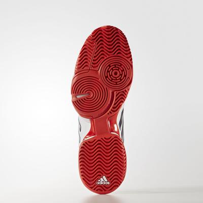 Adidas Mens Novak Pro Barricade Tennis Shoes - White/Red - main image