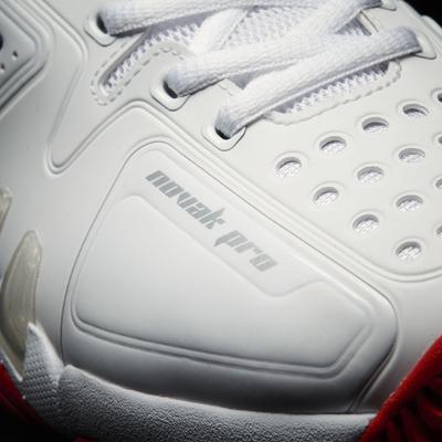 Adidas Mens Novak Pro Barricade Tennis Shoes - White/Red - main image