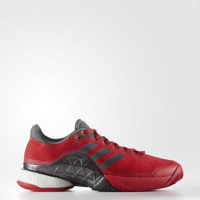 Adidas Mens Barricade Boost Tennis Shoes - Scarlet Red
