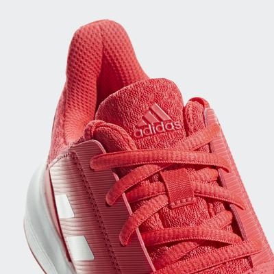 Adidas Kids CourtJam Tennis Shoes - Shock Red/Cloud White/Matte Silver - main image