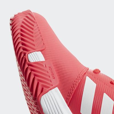 Adidas Kids CourtJam Tennis Shoes - Shock Red/Cloud White/Matte Silver - main image