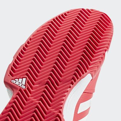 Adidas Kids CourtJam Tennis Shoes - Shock Red/Cloud White/Matte Silver - main image