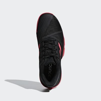 Adidas Mens CourtJam Bounce Tennis Shoes - Core Black/Shock Red - main image