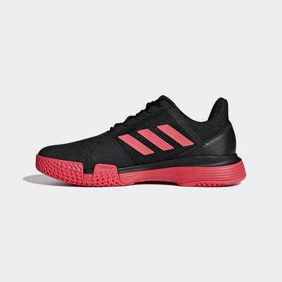 Adidas Mens CourtJam Bounce Tennis Shoes - Core Black/Shock Red - main image