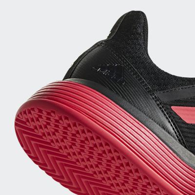 Adidas Mens CourtJam Bounce Tennis Shoes - Core Black/Shock Red - main image