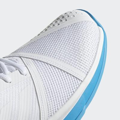 Adidas Mens CourtJam Bounce Tennis Shoes - White/Turquoise - main image