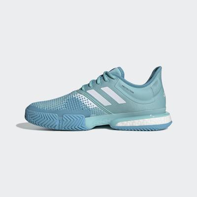 Adidas Mens SoleCourt Parley Tennis Shoes - Vapour Blue/White - main image