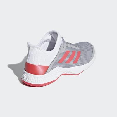 Adidas Womens Adizero Club Shoes Tennis Shoes - Grey/Shock Red/Light Granite - main image