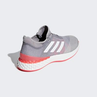 Adidas Mens Adizero Ubersonic 3 Tennis Shoes - Light Granite/White/Shock Red - main image